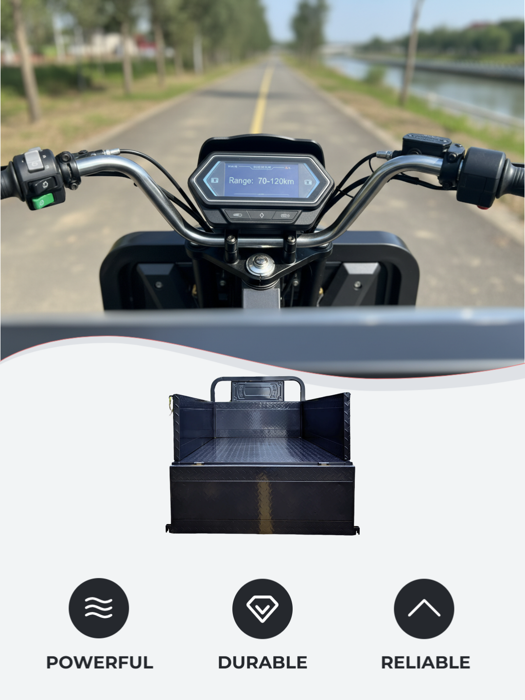Advanced safety features, including reliable brakes, bright LED lights, and a protective front guard, ensure safe operation even in tough work environments.