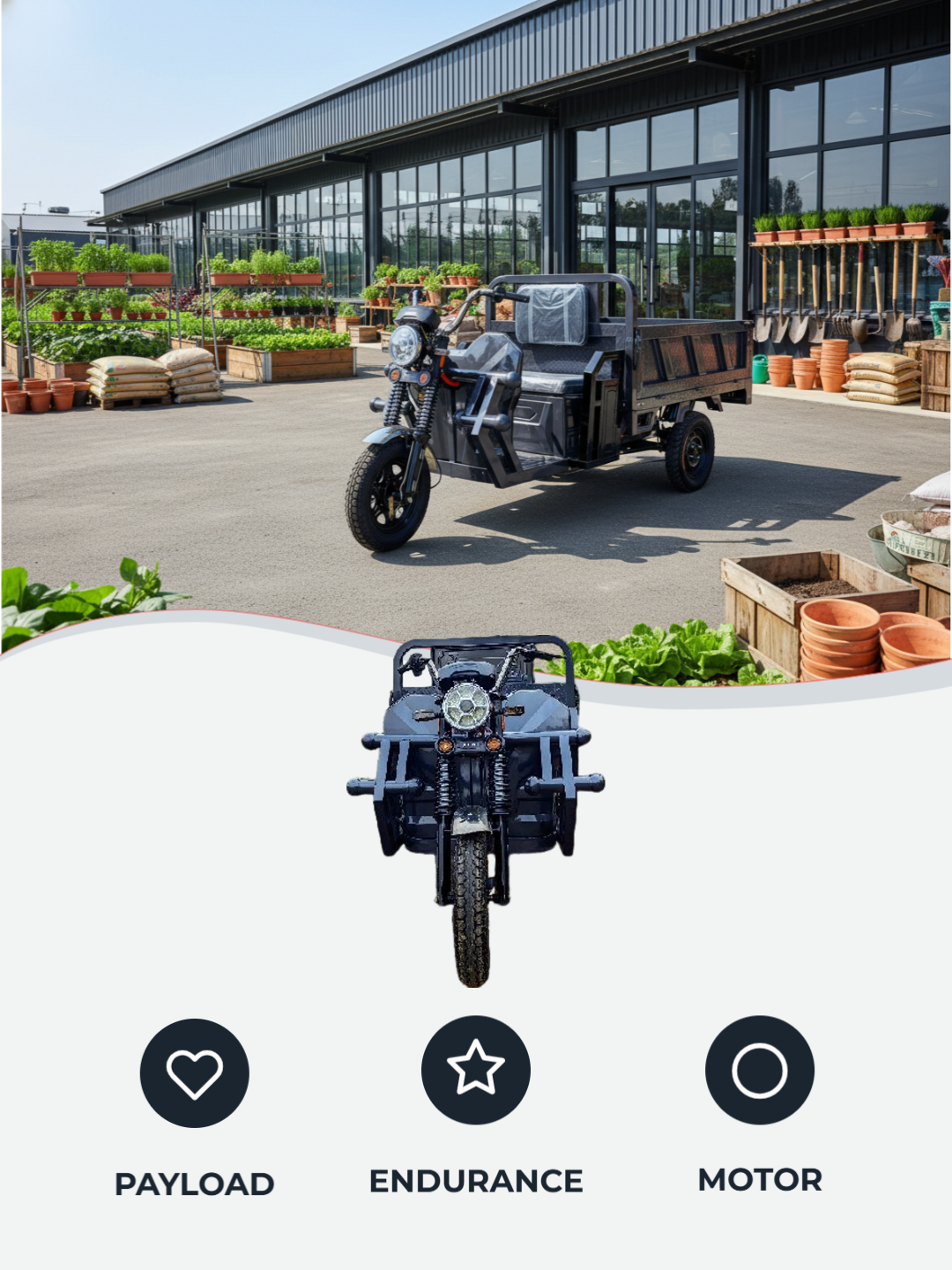 Advanced safety features, including reliable brakes, bright LED lights, and a protective front guard, ensure safe operation even in demanding industrial environments.
