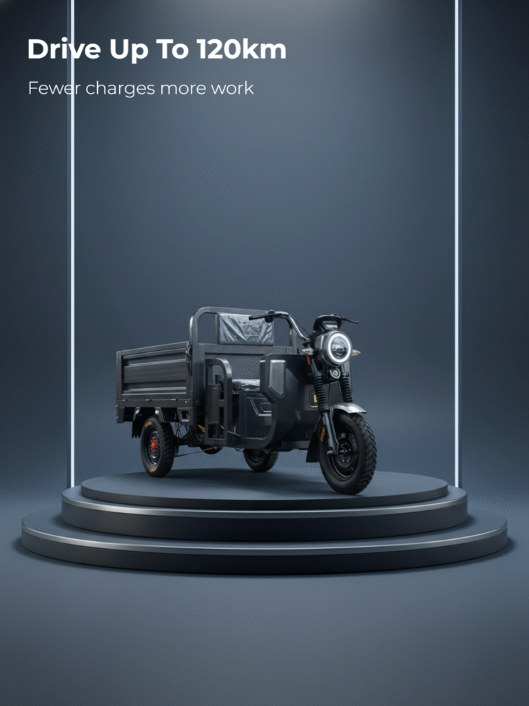 Hydraulic Auto Unloading Electric Cargo Trike | No Manual Lifting