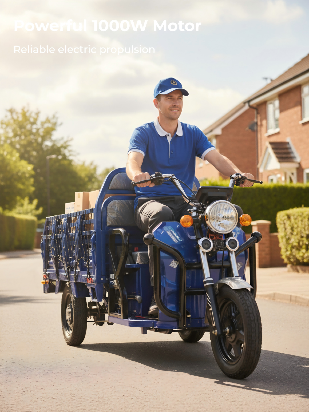 Heavy-duty tires and advanced shock absorption system ensure a smooth, stable ride on rough industrial roads, even with maximum 1000KG load capacity.