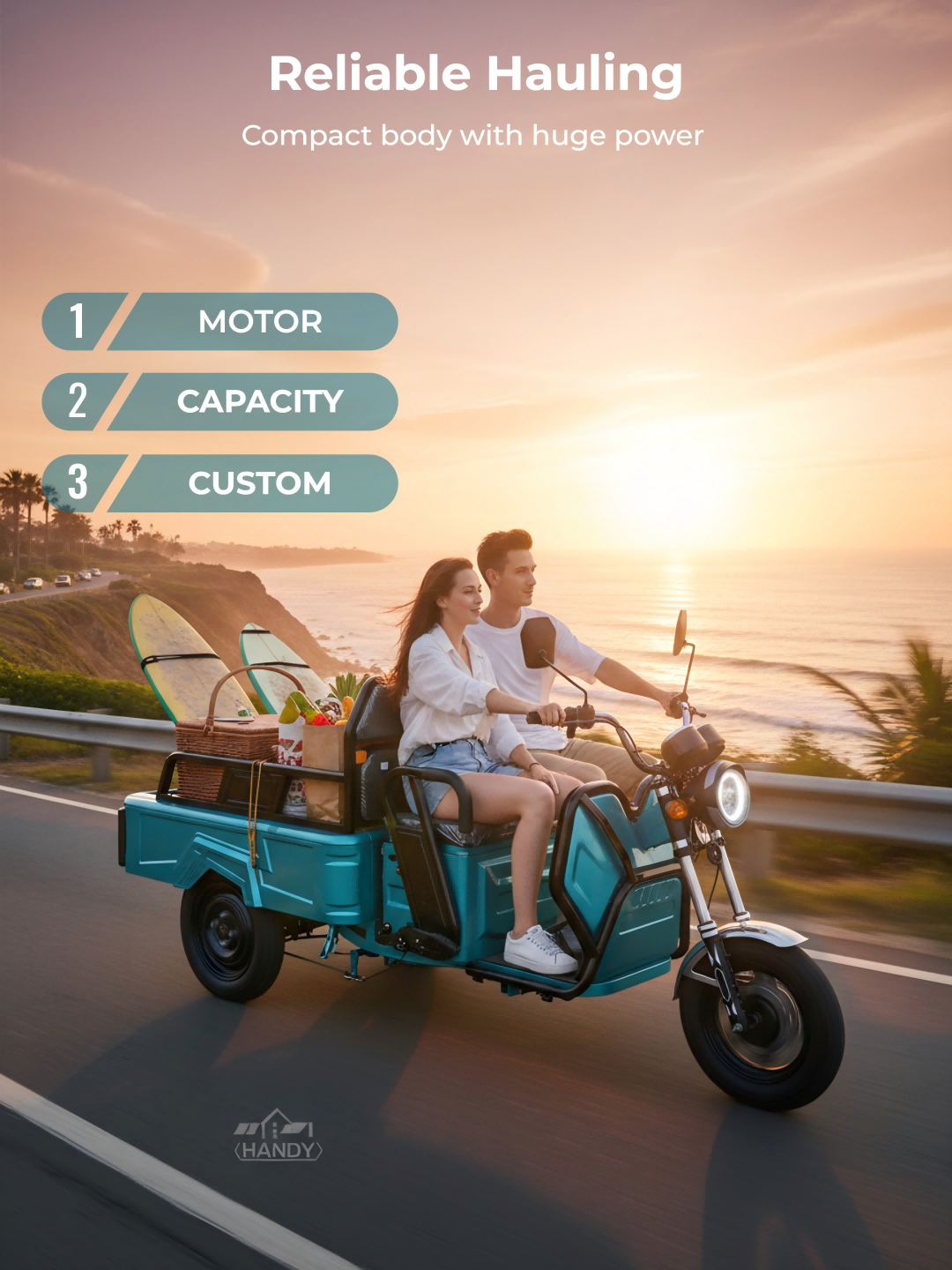 Durable tires and gentle shock absorption ensure a smooth, stable ride on sidewalks and community roads, ideal for family use.